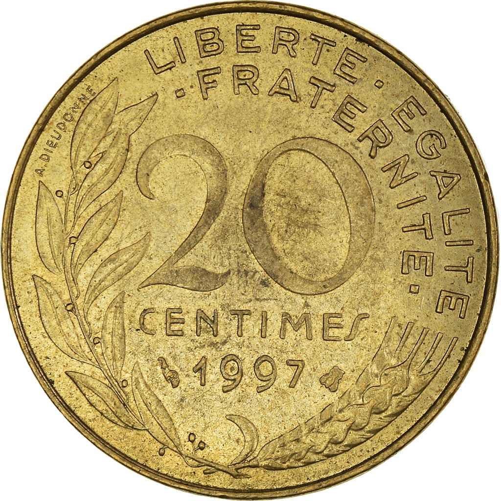 Moneta, Francia, 20 Centimes, 1997
