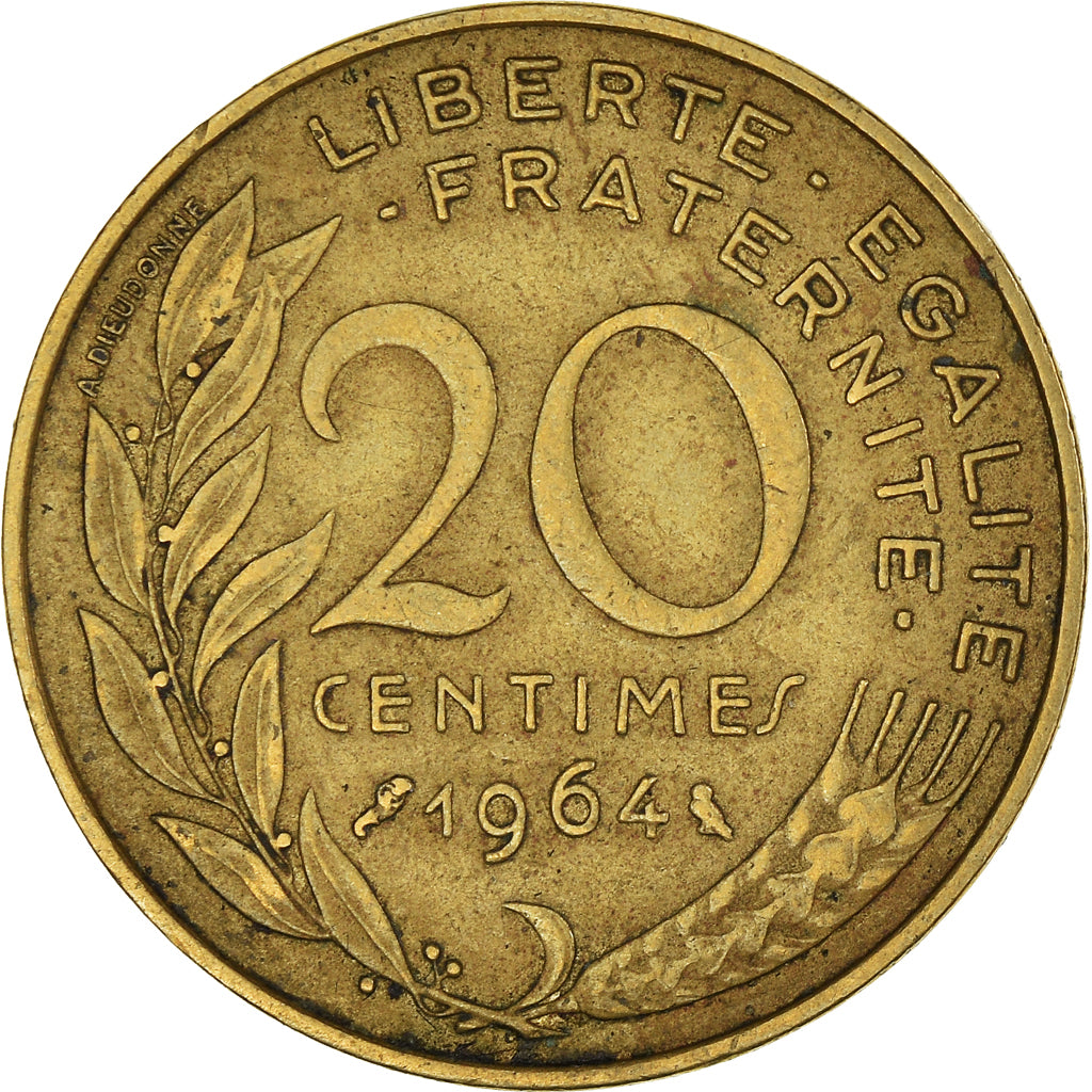 Münze, Frankreich, 20 Centimes, 1964