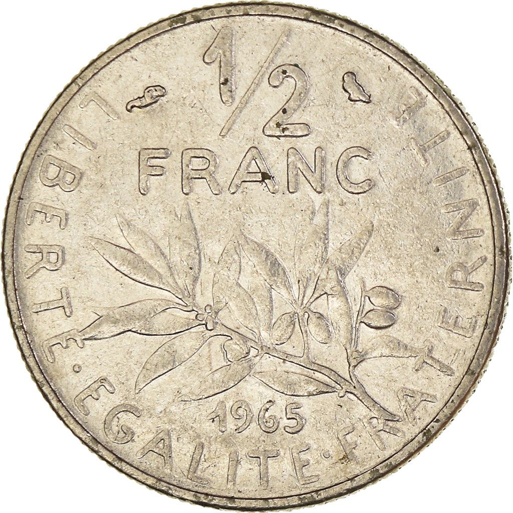 Moneta, Francja, 1/2 Franc, 1965
