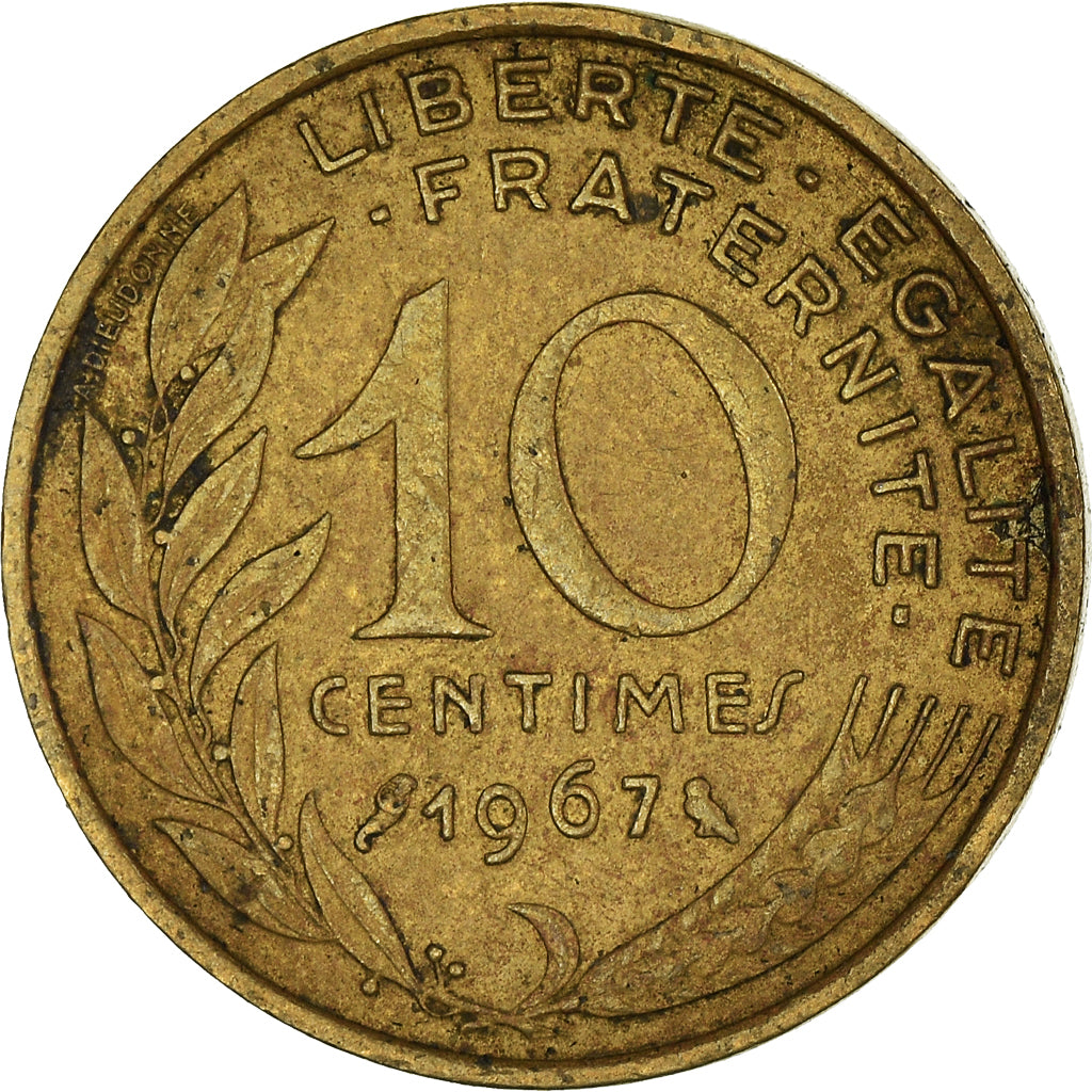 Coin, France, 10 Centimes, 1967