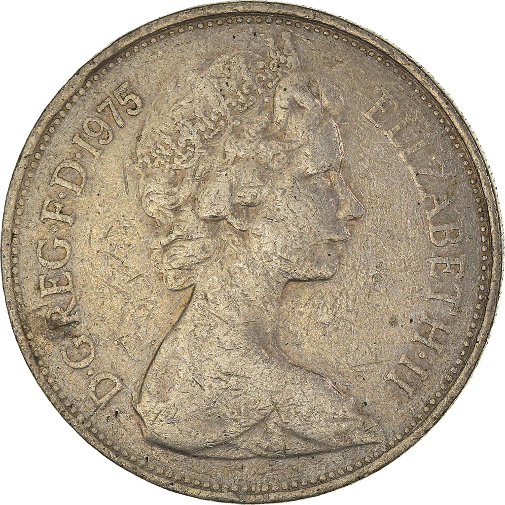 Monnaie, Grande-Bretagne, 10 New Pence, 1975