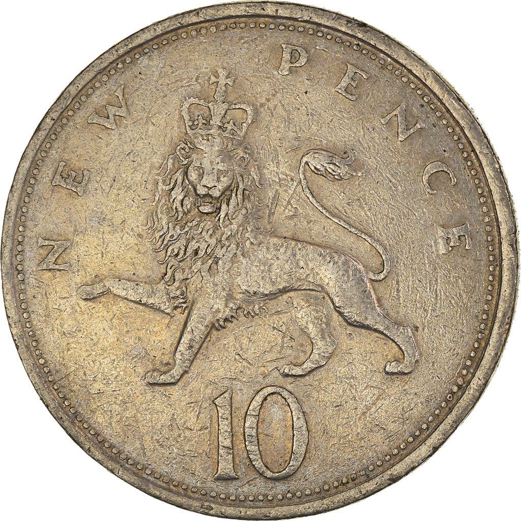 Monnaie, Grande-Bretagne, 10 New Pence, 1975