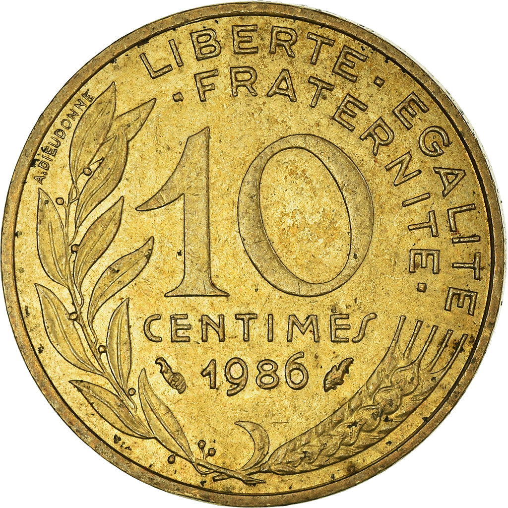 Coin, France, 10 Centimes, 1986
