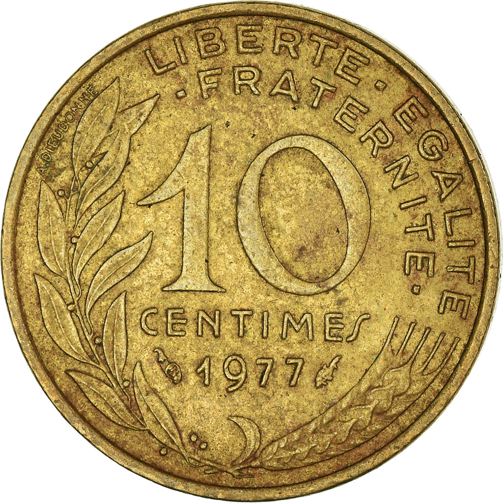 Moneta, Francia, 10 Centimes, 1977