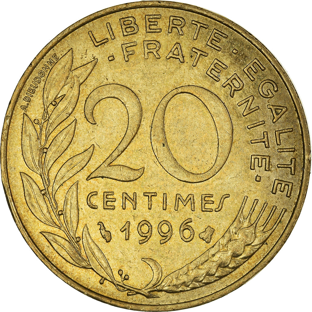 Münze, Frankreich, 20 Centimes, 1996