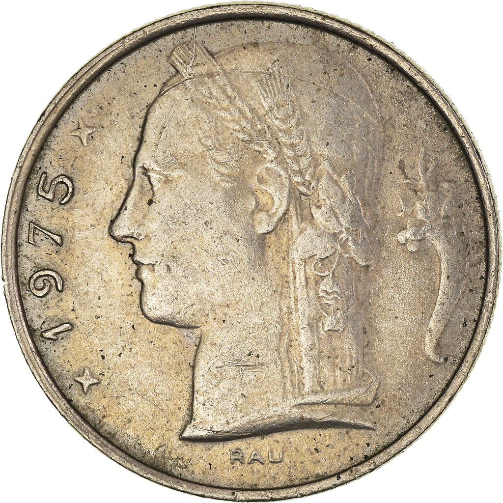 Münze, Belgien, 5 Francs, 5 Frank, 1975