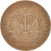 Haiti, 2 Centimes, 1886, EF(40-45), Bronze, KM:49