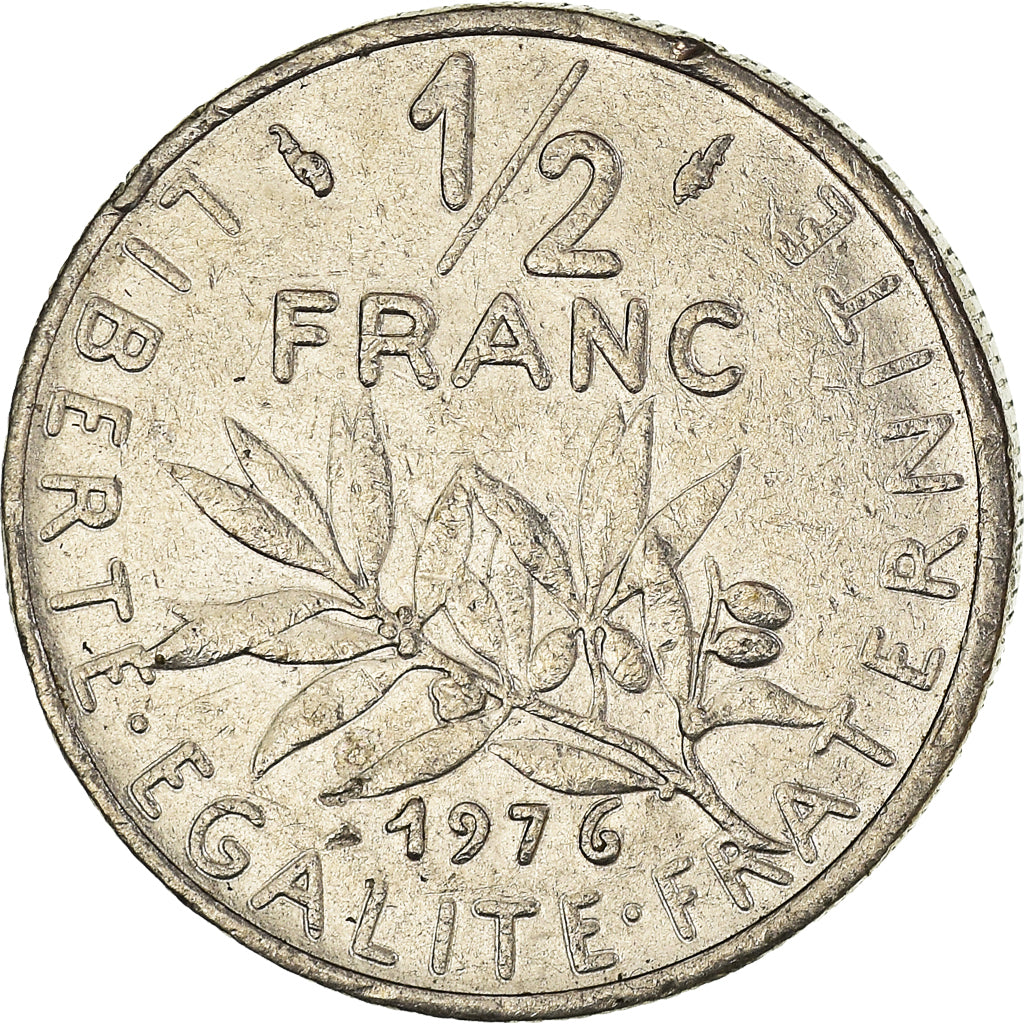 Moneta, Francia, 1/2 Franc, 1976