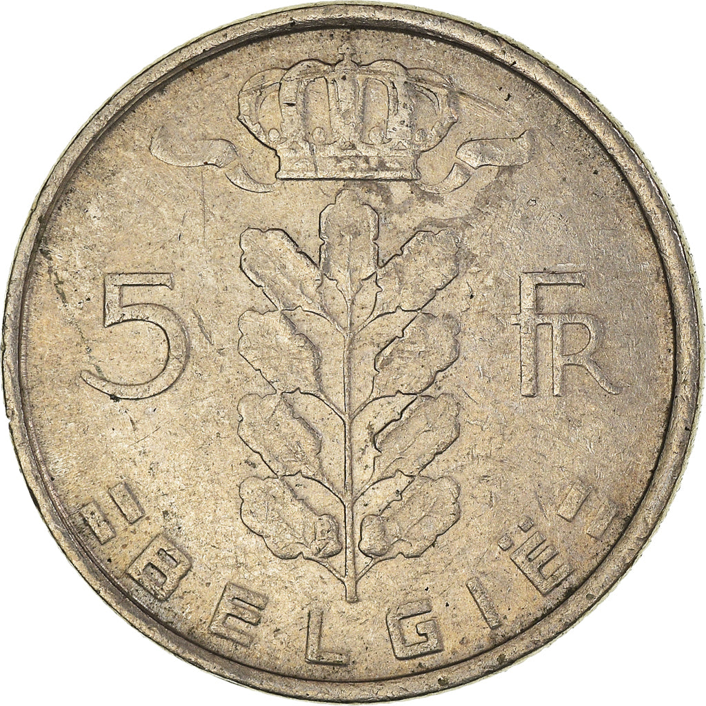 Monnaie, Belgique, 5 Francs, 5 Frank, 1972