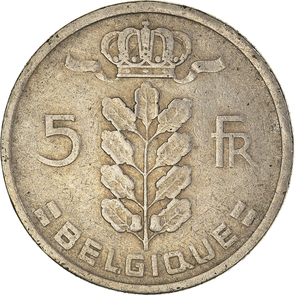 Coin, Belgium, 5 Francs, 5 Frank, 1950