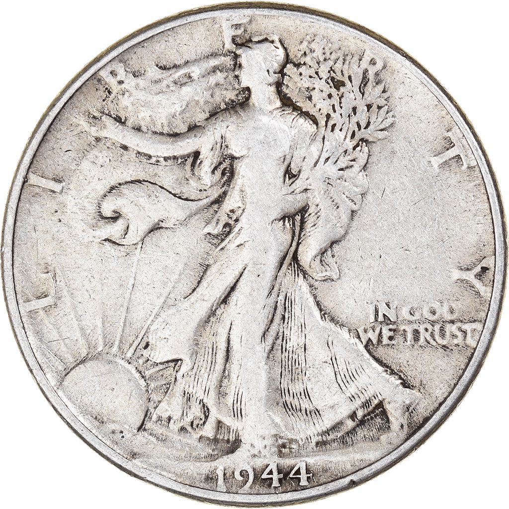 Monnaie, États-Unis, Walking Liberty Half Dollar, Half Dollar, 1944, U.S. Mint
