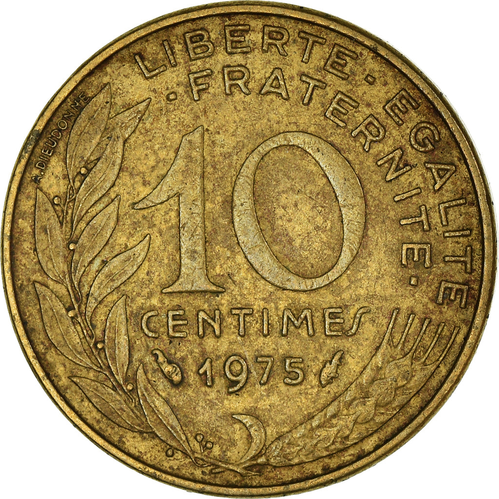 Coin, France, 10 Centimes, 1975