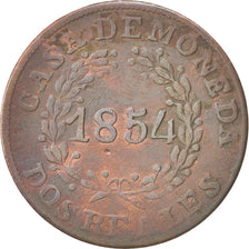 Argentina, BUENOS AIRES, 2 Réales, 1854, VF(30-35), Copper, KM:9