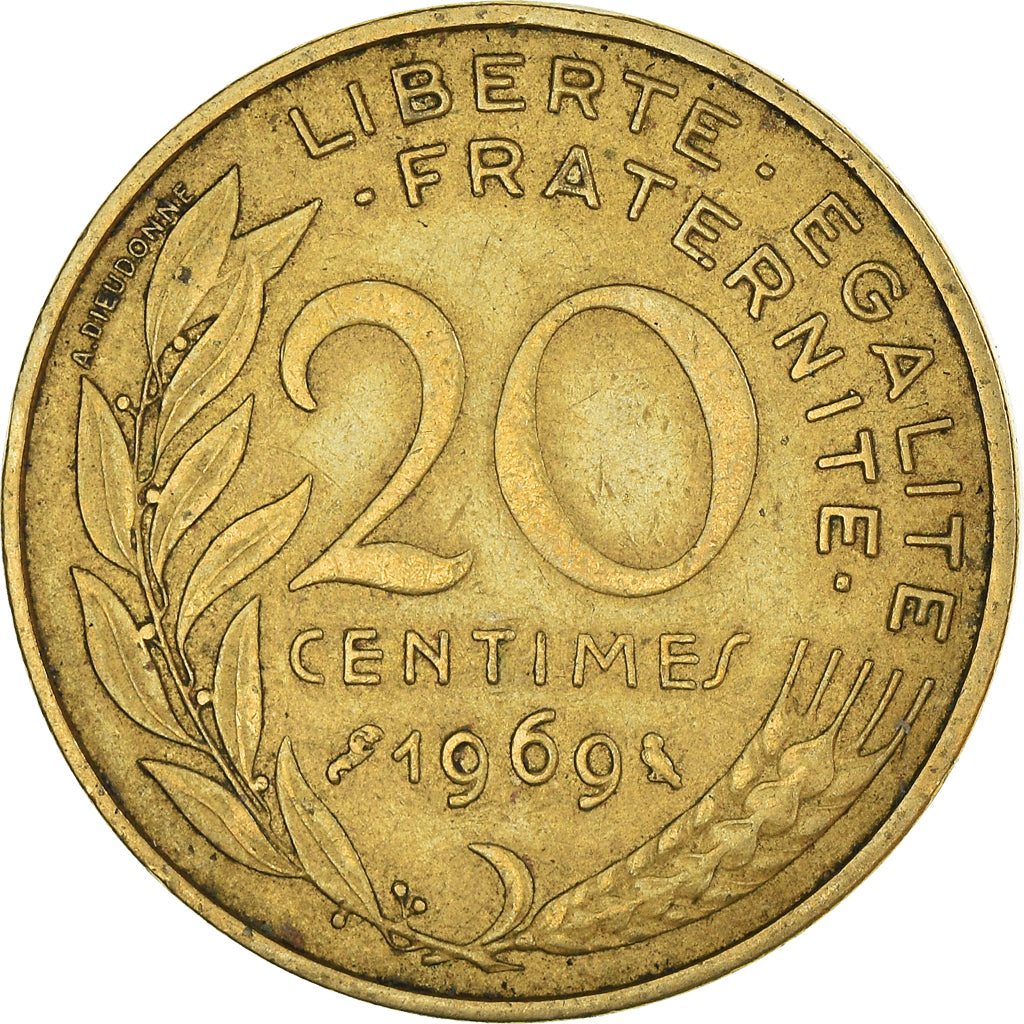 Münze, Frankreich, 20 Centimes, 1969