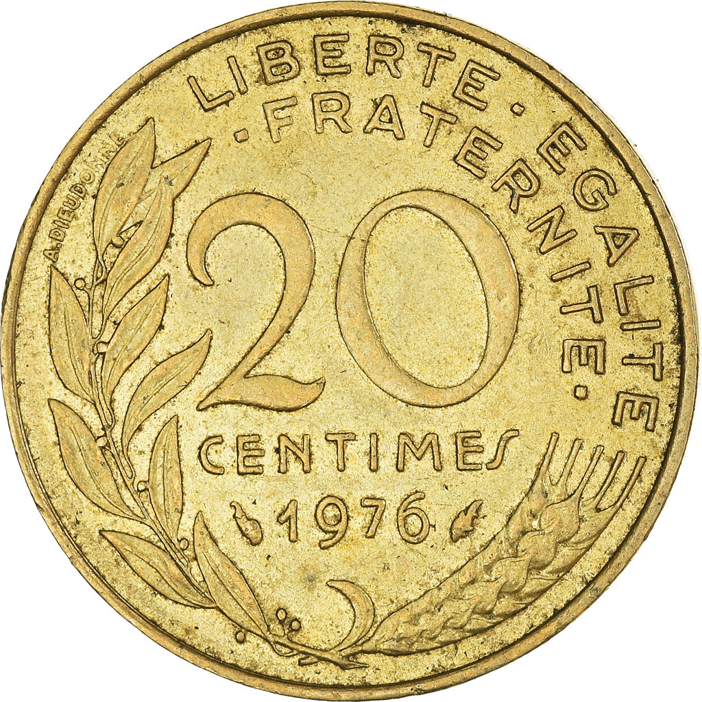 Münze, Frankreich, 20 Centimes, 1976