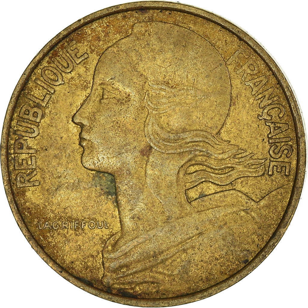 Moneta, Francja, 10 Centimes, 1977