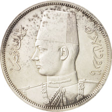 Egypt, Farouk, 10 Piastres, 1939, British Royal Mint, AU(55-58), Silver, KM:367