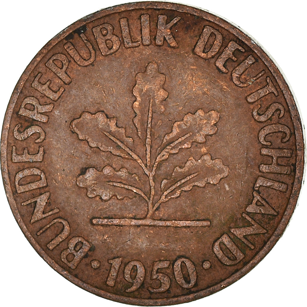 Monnaie, République fédérale allemande, Pfennig, 1950