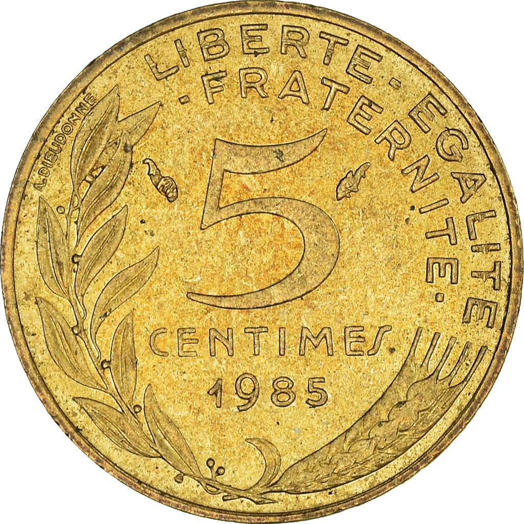 Munten, Frankrijk, 5 Centimes, 1985