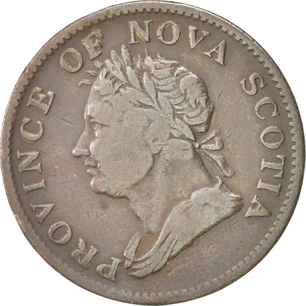 NOVA SCOTIA, Halfpenny Token, 1832, Royal Canadian Mint, VF(30-35), Copper, KM:1