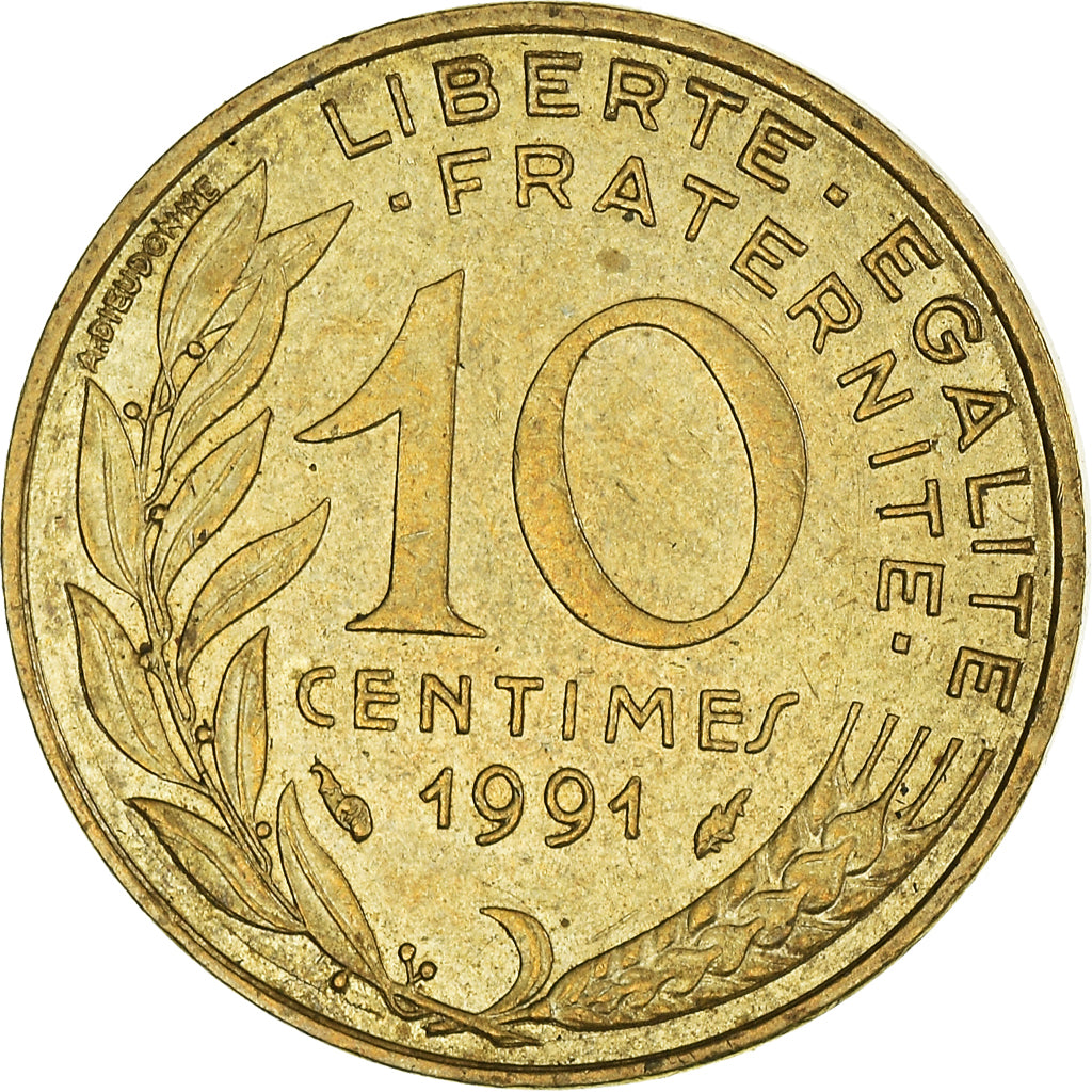 Moneta, Francia, 10 Centimes, 1991