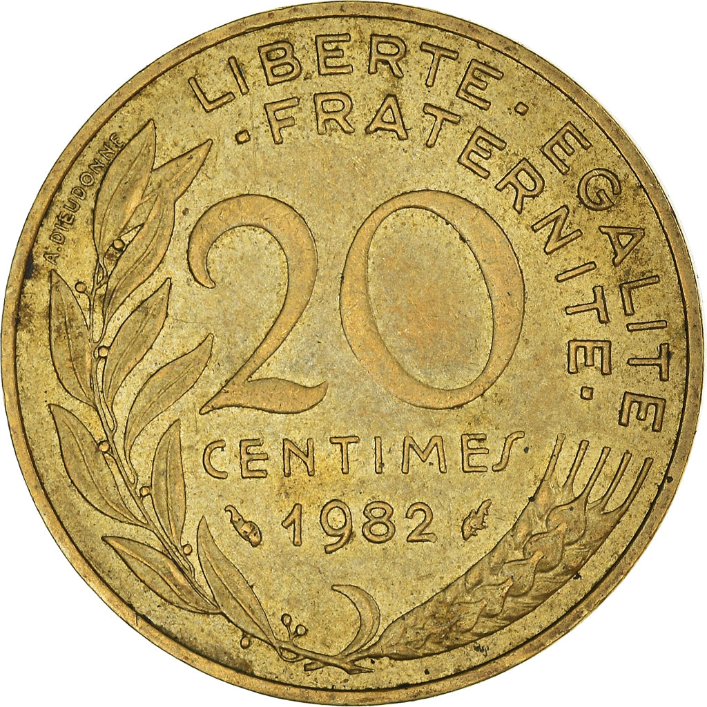 Munten, Frankrijk, 20 Centimes, 1982