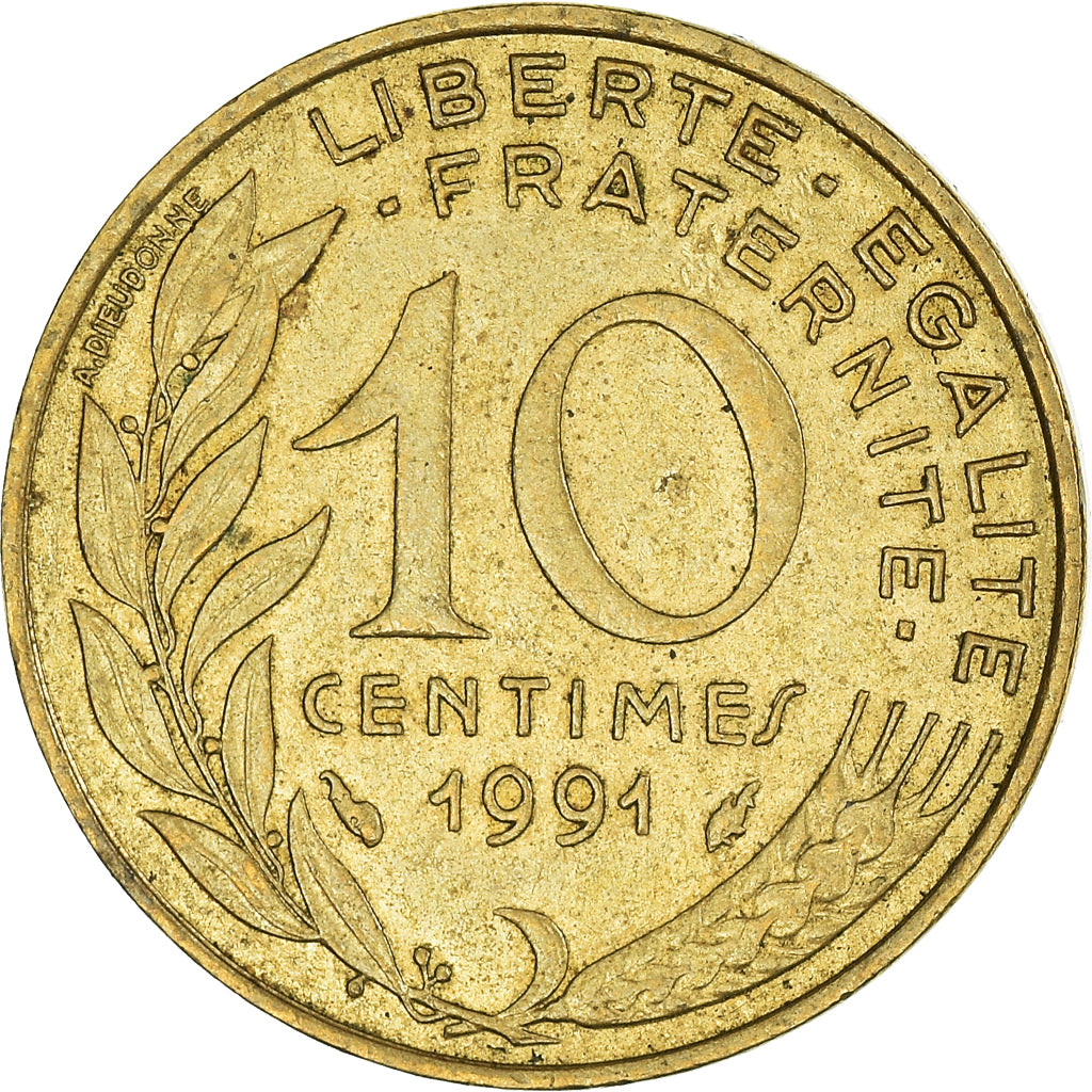 Moneta, Francia, 10 Centimes, 1991