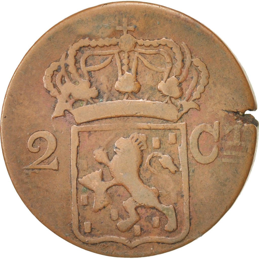 NETHERLANDS EAST INDIES, SUMATRA, ISLAND OF, 2 Cents, Double Duit, 1834, VF(3...