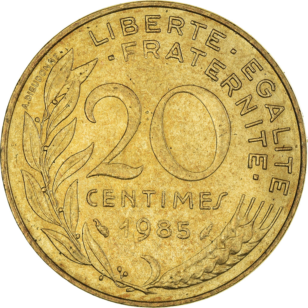 Münze, Frankreich, 20 Centimes, 1985