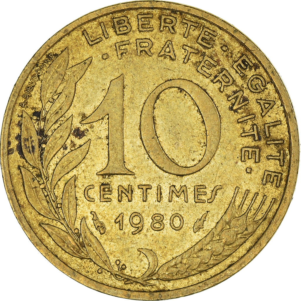 Coin, France, 10 Centimes, 1980
