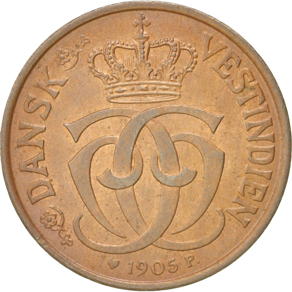 Danish West Indies, Christian IX, 1/2 Cent, 2-1/2 Bit, 1905, Copenhagen, MS(6...