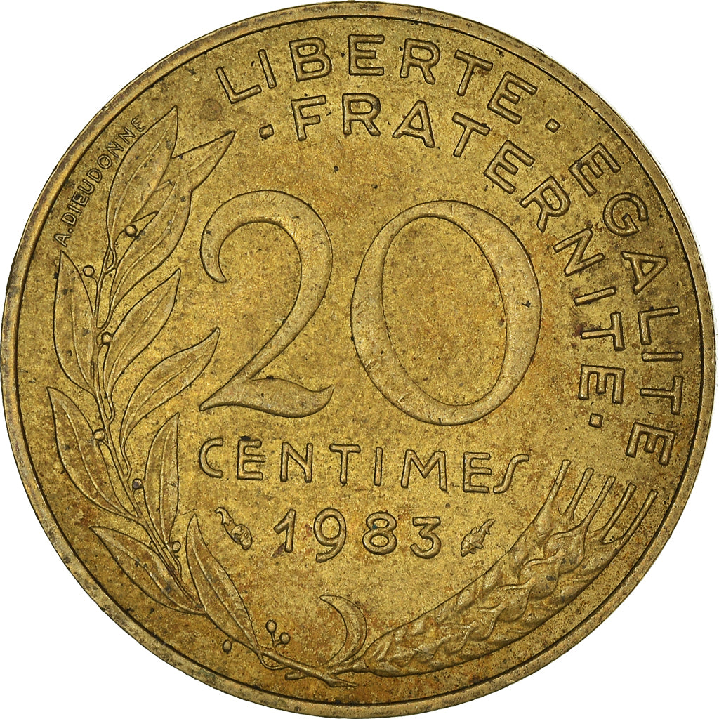 Münze, Frankreich, 20 Centimes, 1983