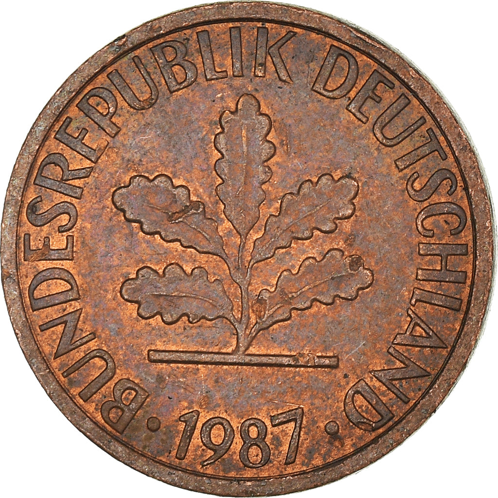 Munten, Federale Duitse Republiek, Pfennig, 1987