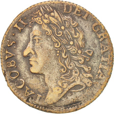 Moneda, Irlanda, Shilling, 1689, MBC, Latón, KM:94