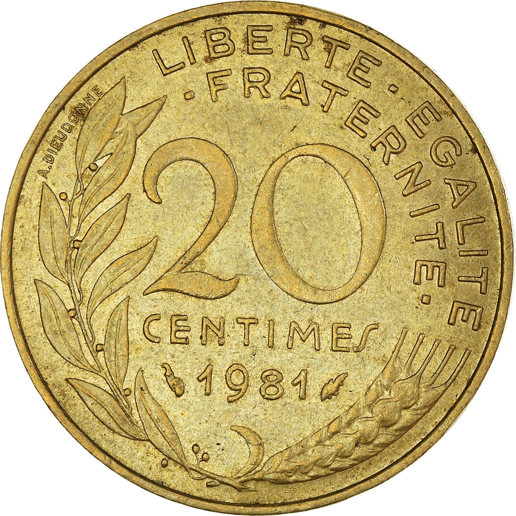 Münze, Frankreich, 20 Centimes, 1981