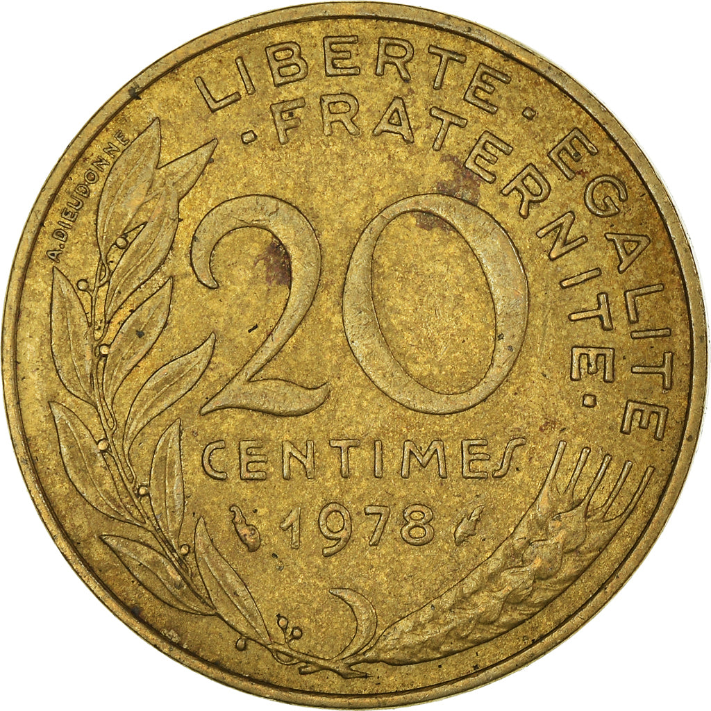 Moneta, Francia, 20 Centimes, 1978