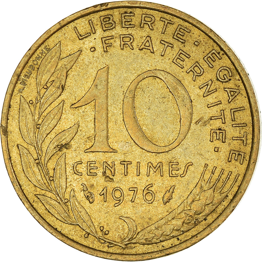 Coin, France, 10 Centimes, 1976
