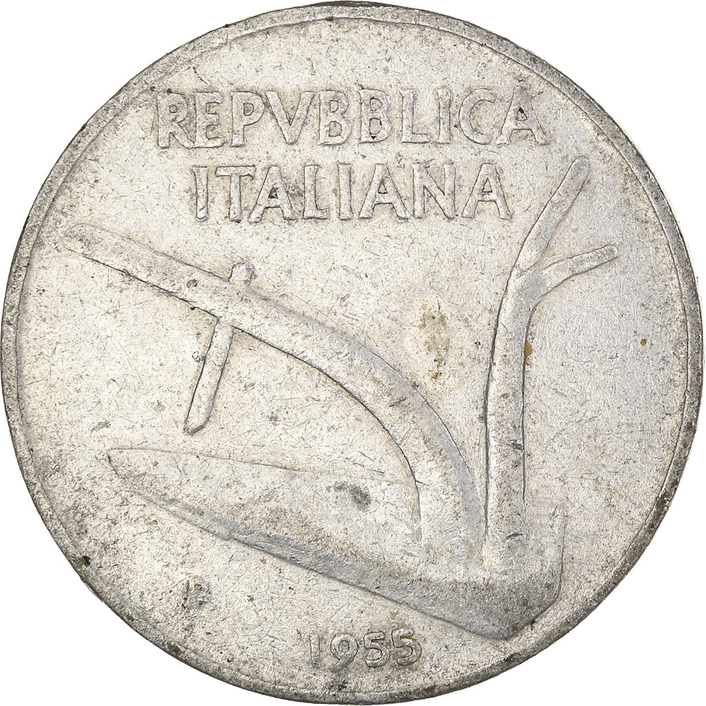 Moneta, Italia, 10 Lire, 1955