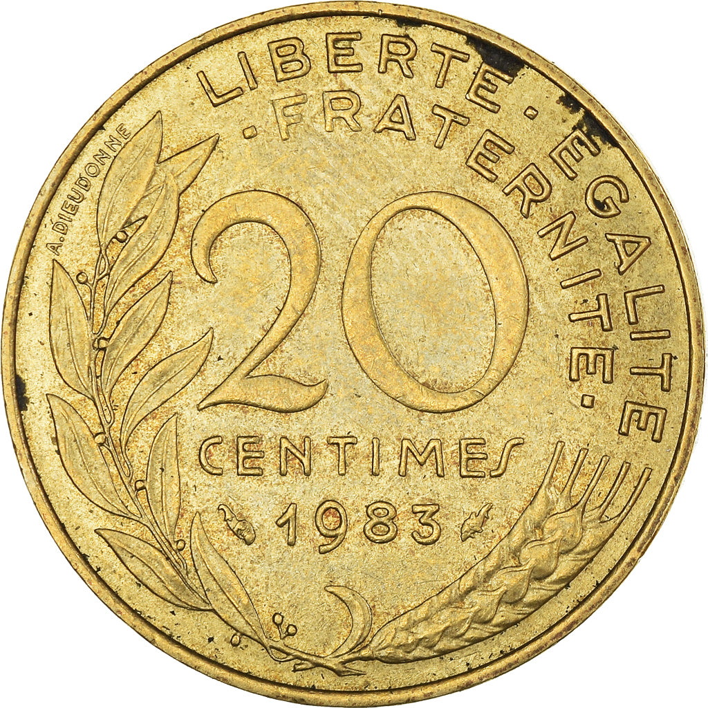 Moneta, Francja, 20 Centimes, 1983