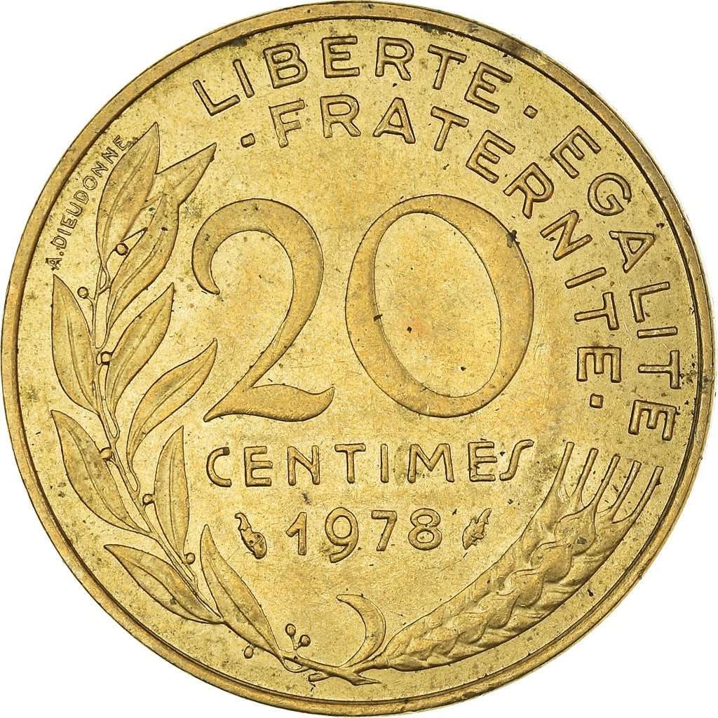 Münze, Frankreich, 20 Centimes, 1978