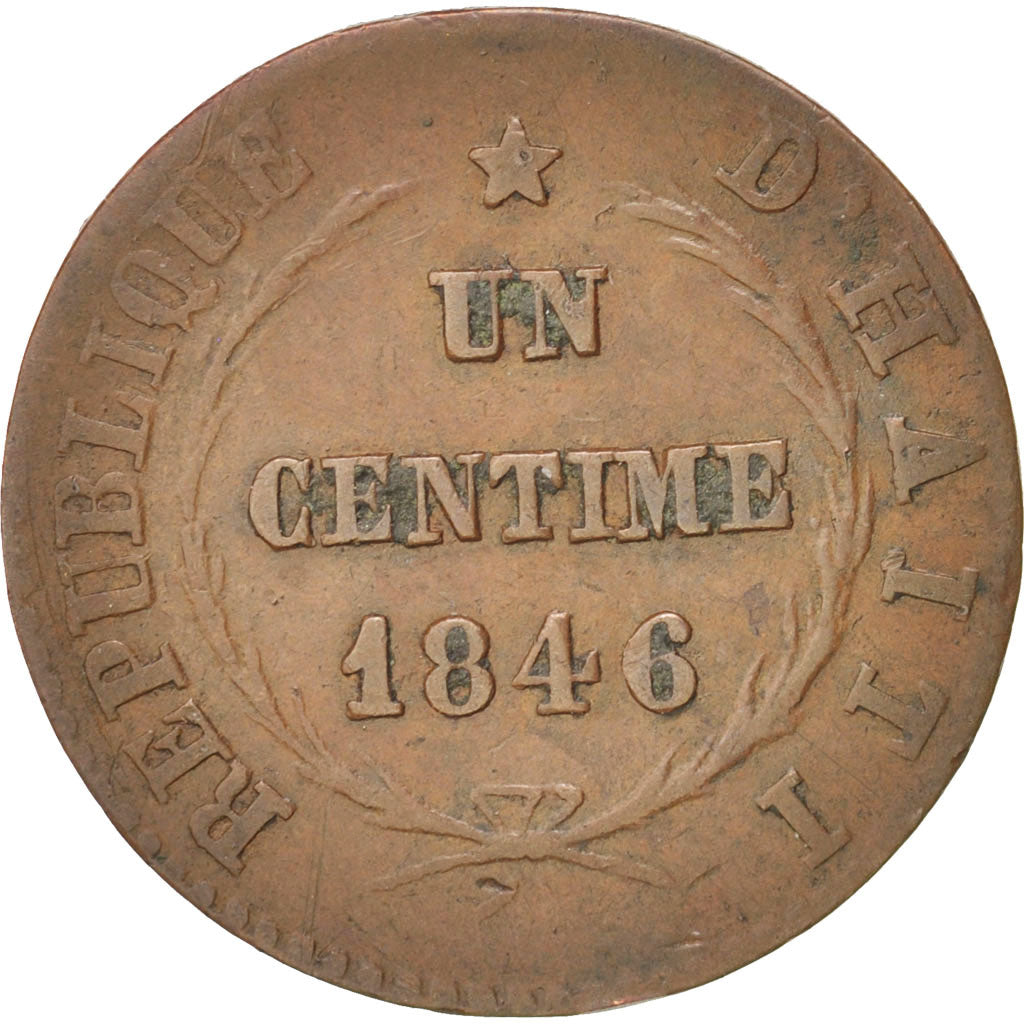 Moneda, Haití, Centime, 1846, BC+, Cobre, KM:25.1