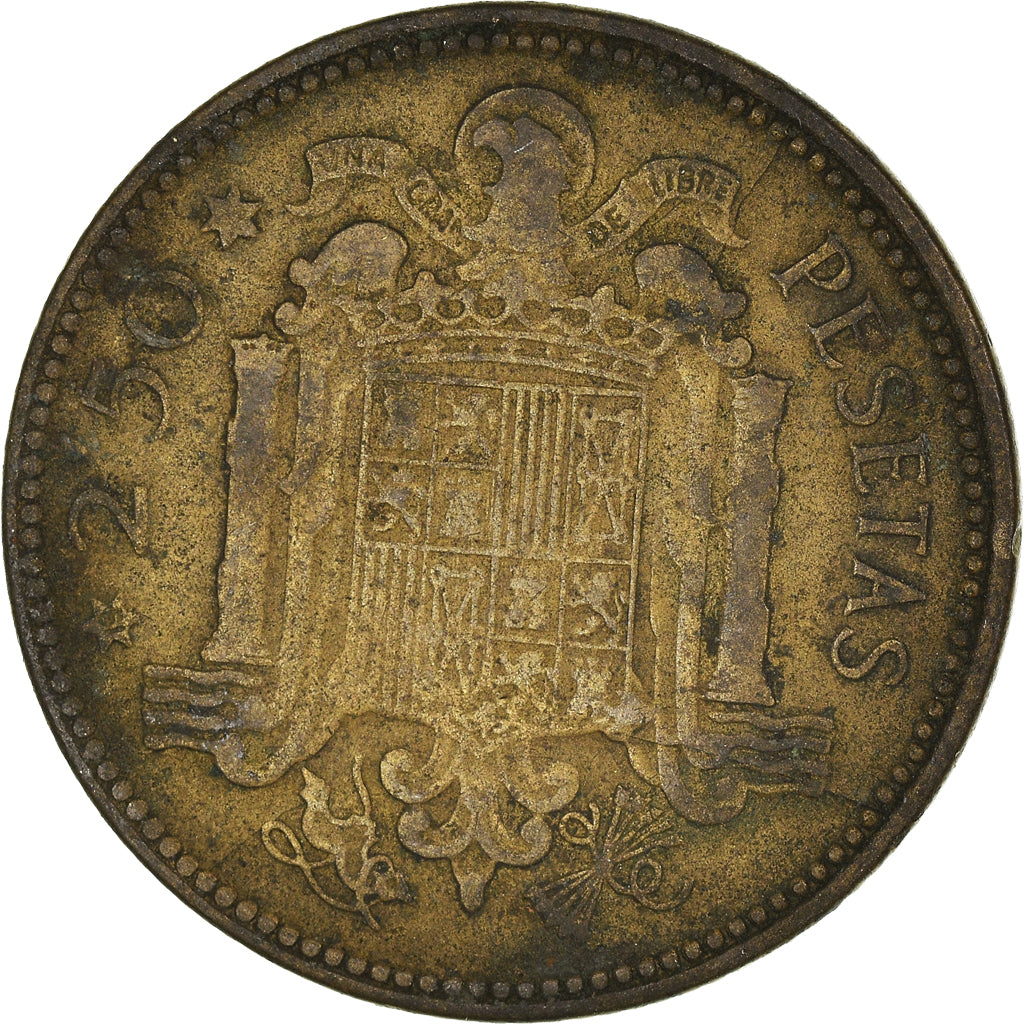 Coin, Spain, 2-1/2 Pesetas, Undated (1953)