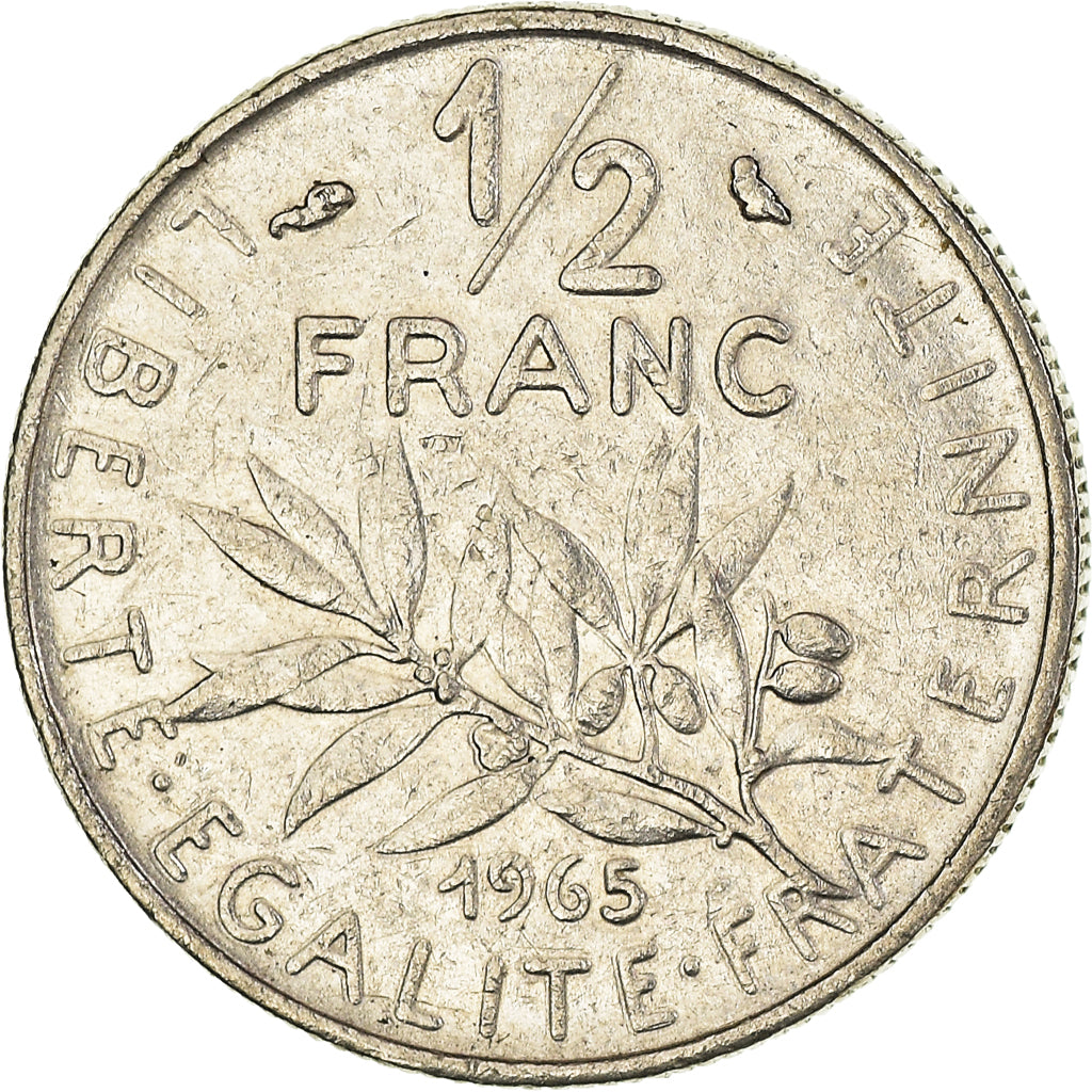Moneta, Francja, 1/2 Franc, 1965