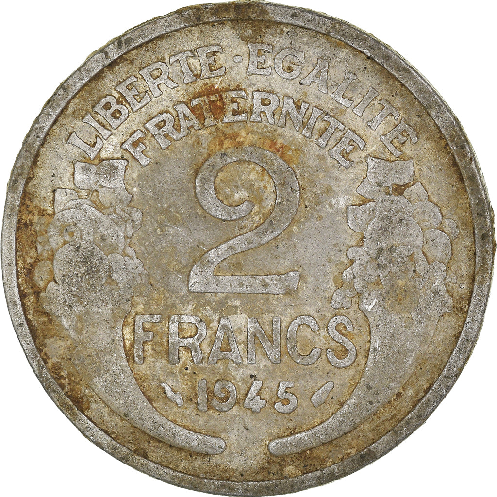 Moneta, Francia, 2 Francs, 1945
