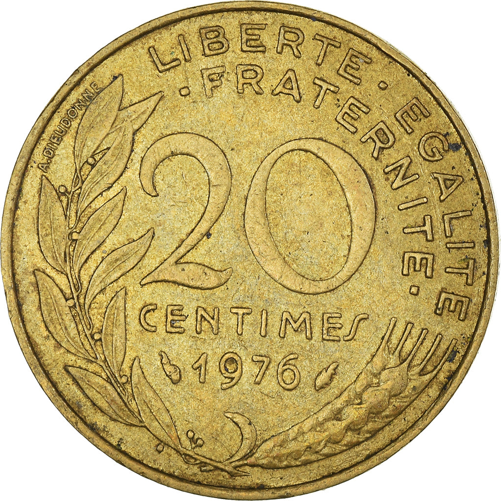 Coin, France, 20 Centimes, 1976