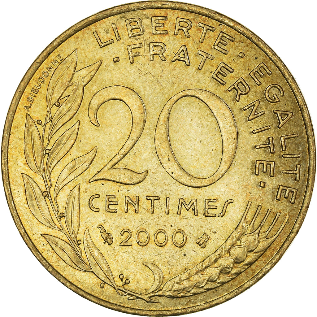 Munten, Frankrijk, 20 Centimes, 2000