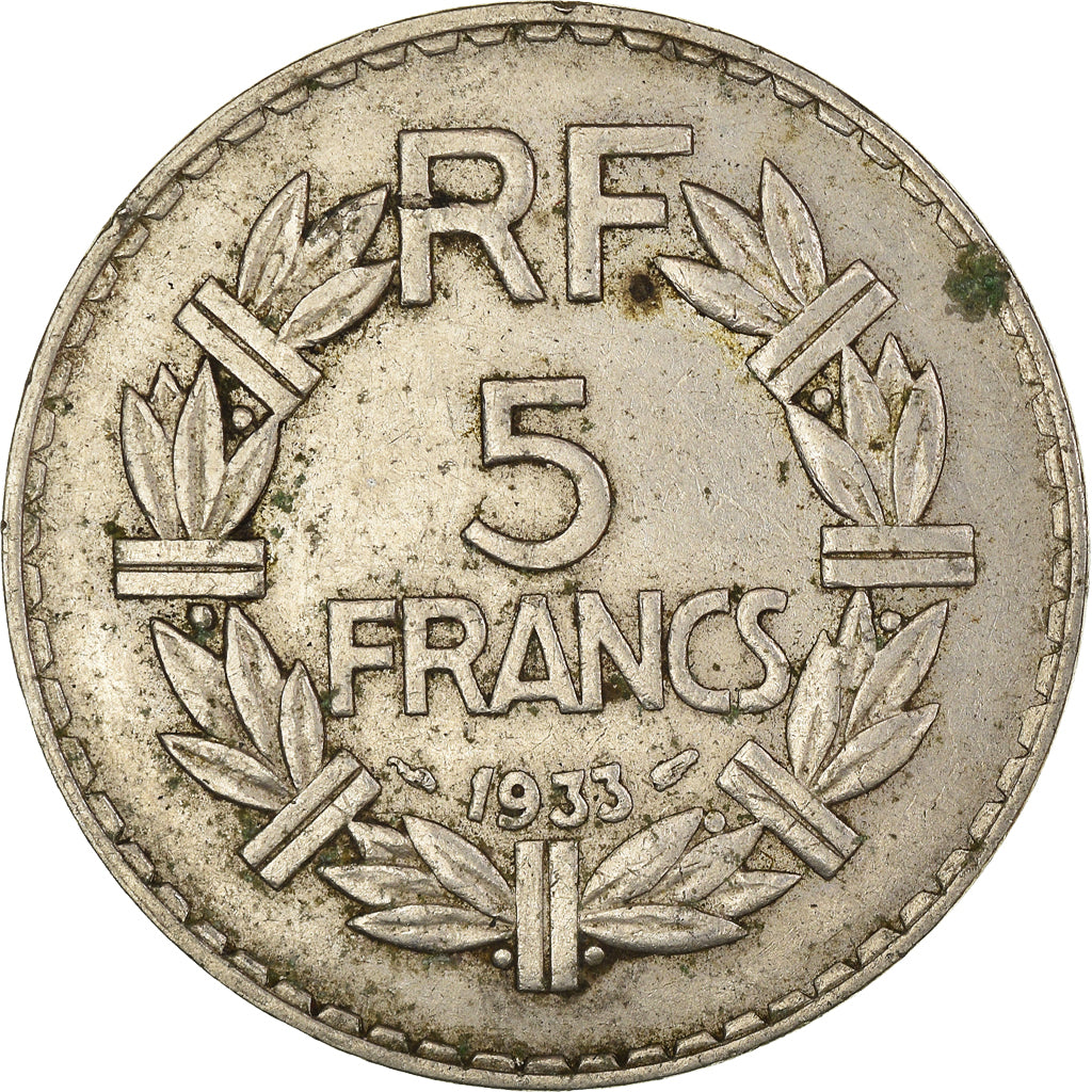 Moneda, Francia, 5 Francs, 1933