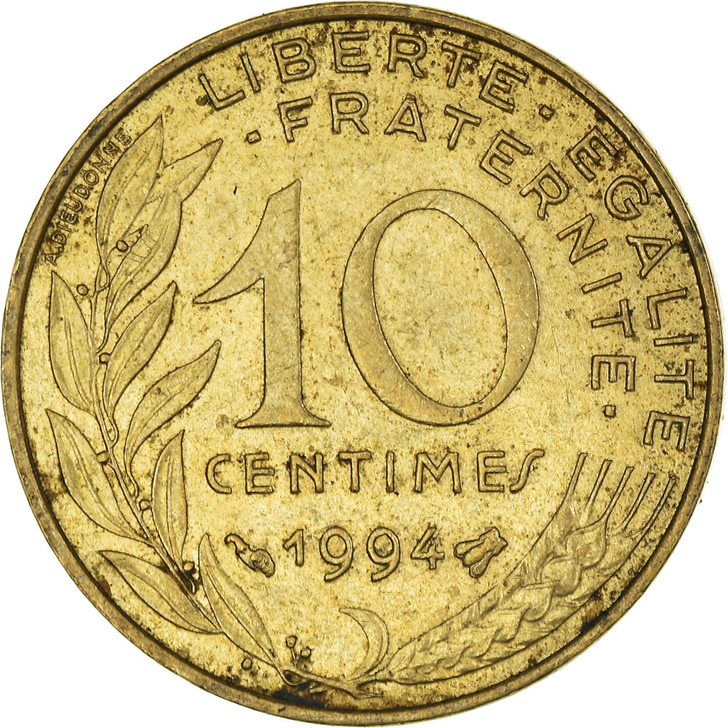 Coin, France, 10 Centimes, 1994