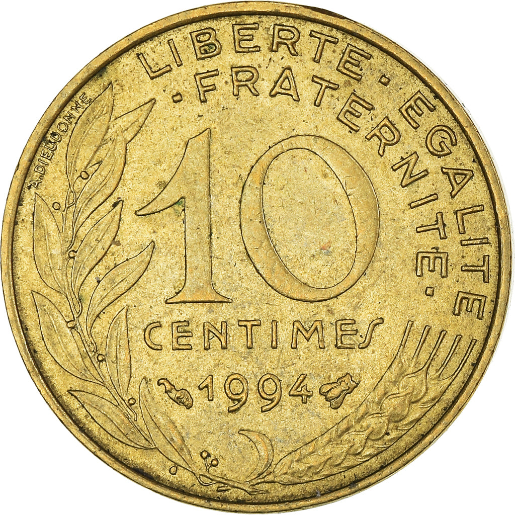 Coin, France, 10 Centimes, 1994