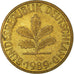 Moeda, ALEMANHA - REPÚBLICA FEDERAL, 10 Pfennig, 1989